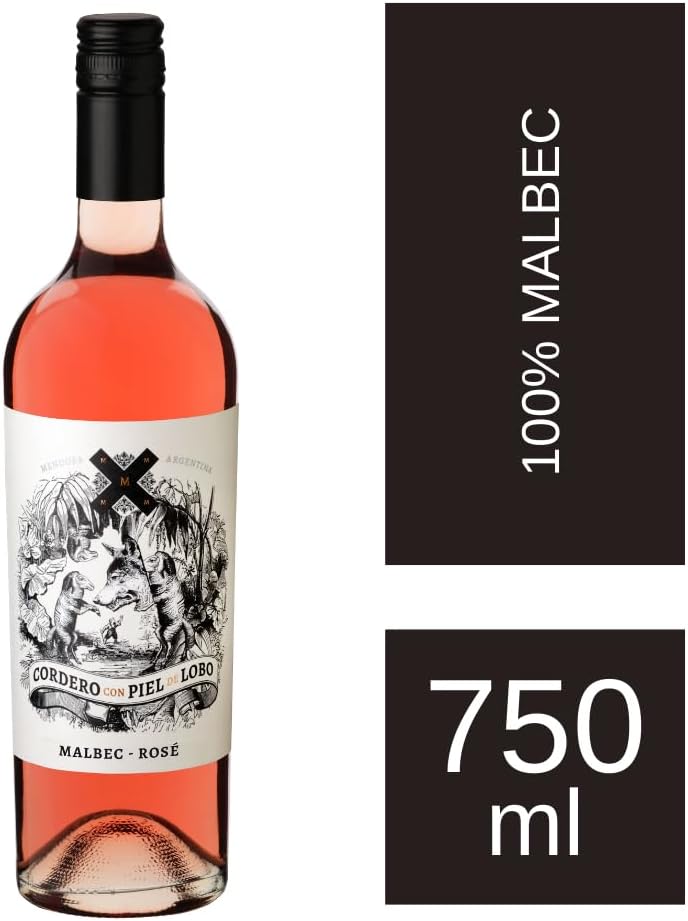 Vinho Rosé Argentino Cordero Con Piel de Lobo Malbec 750ml - Imagem 2