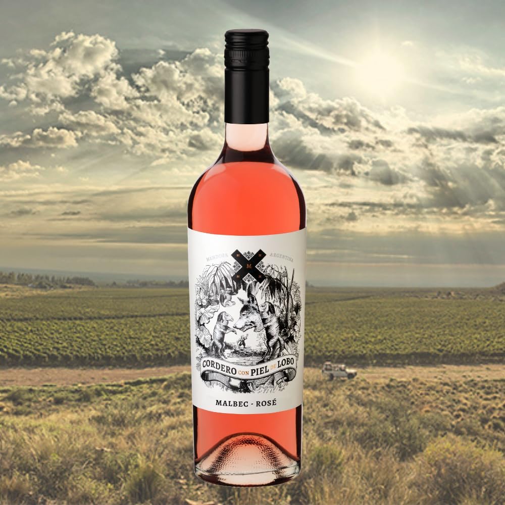 Vinho Rosé Argentino Cordero Con Piel de Lobo Malbec 750ml - Imagem 3