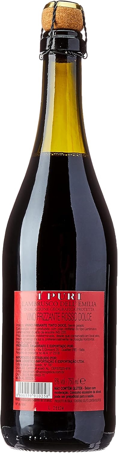 I Puri Vinho Italiano Lambrusco Tinto 750Ml - Imagem 5