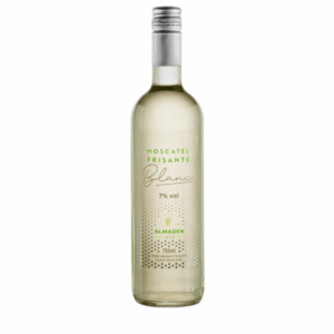 Vinho branco Moscatel Almadén Blanc adega Miolo Wine Group 750 ml em um estojo de vidro
