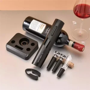 Abridor de Vinho Elétrico Recarregável com Design Sofisticado Lenogue